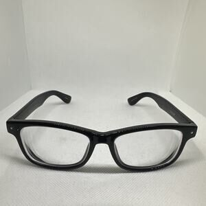 Zenni Optical 228421 Eyeglasses Frames Black Square Star Accents Full Rim Unisex